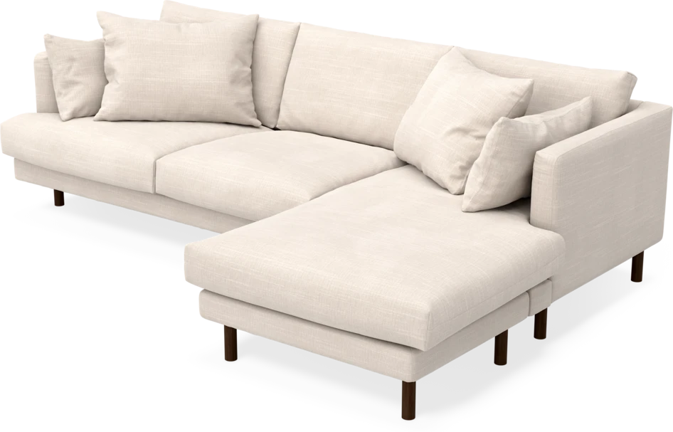 Harper - 4-sits med schäslong höger  - Beige