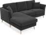 Eden - 2-sits soffa med schäslong - Grå