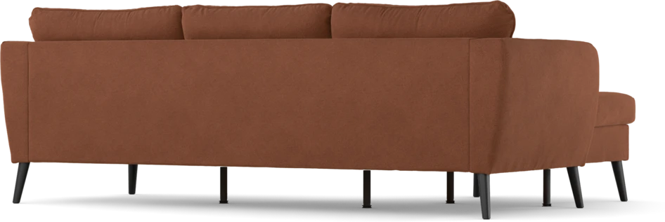 County - 3-sits soffa med flyttbar schäslong - Orange