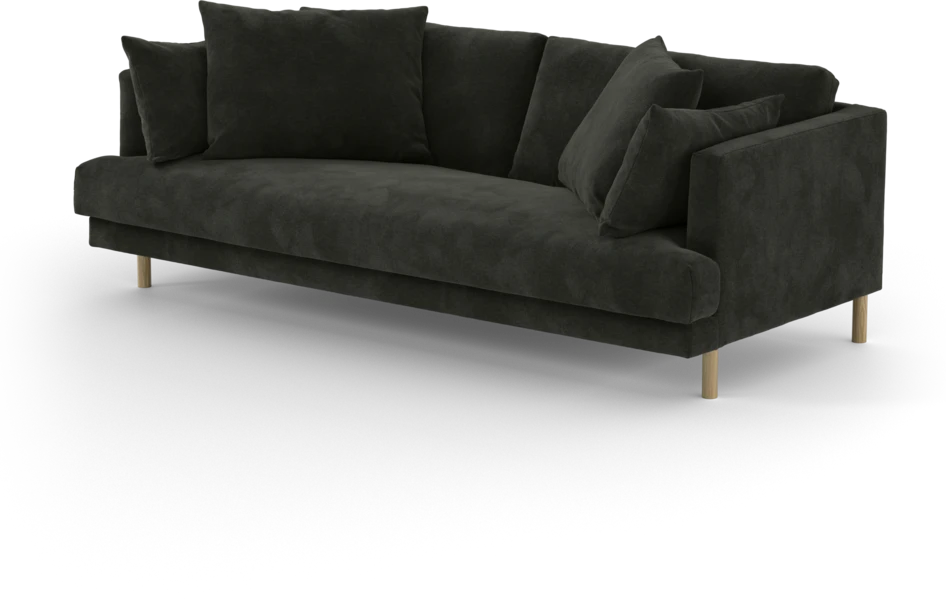 Harper - 3-sits soffa, hel dyna - Svart