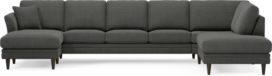 Eden - 3-sits soffa med schäslong vänster och divan höger - Grå