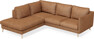 Madison - 2-sits soffa med divan vänster - Orange