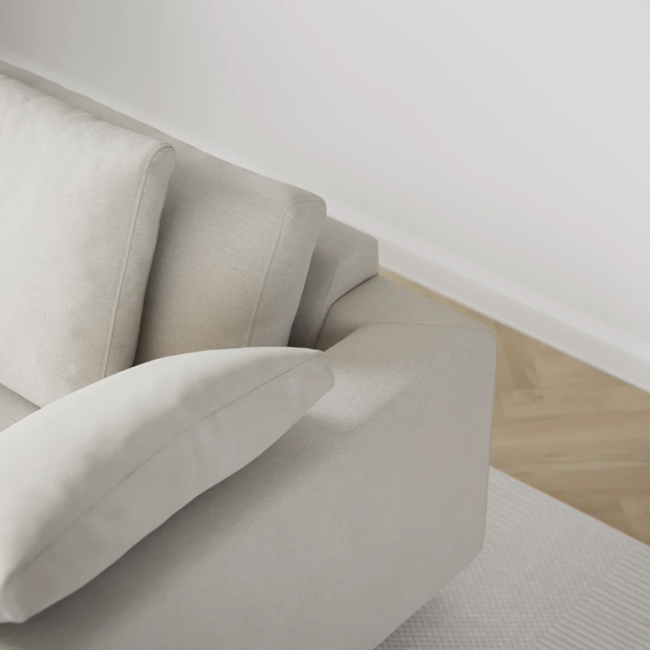 Amie - 4-sits soffa - Vit