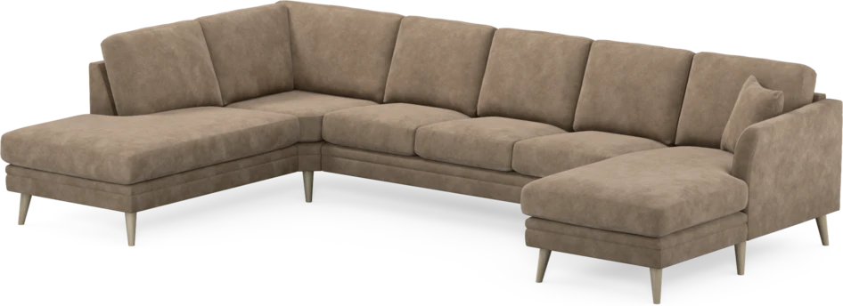 Eden - 3-sits soffa med divan vänster och schäslong höger - Beige