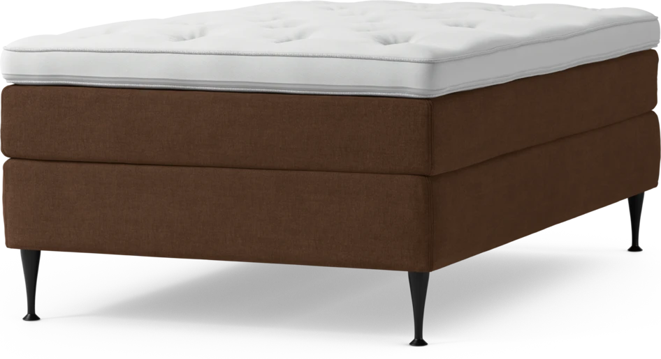 Delux Sense - Kontinentalsäng, enkelsäng 120 cm med bäddmadrass och sängben