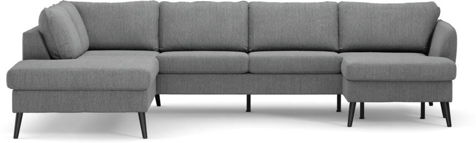 County - 3-sits soffa med divan vänster och schäslong höger - Grå