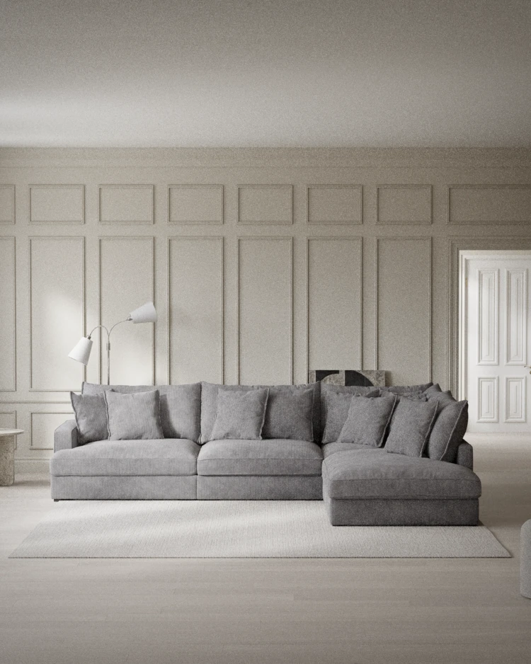 Rossi - 3-sits soffa med divan höger - inspiration