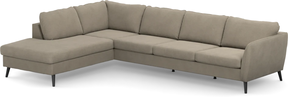 County - 3-sits soffa med divan vänster - Beige