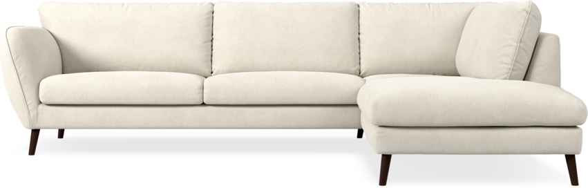 Madison Lux - 3-sits soffa med divan höger - Vit