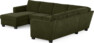 Friday - Hörnsoffa, 3+2-sits med schäslong vänster - Grön