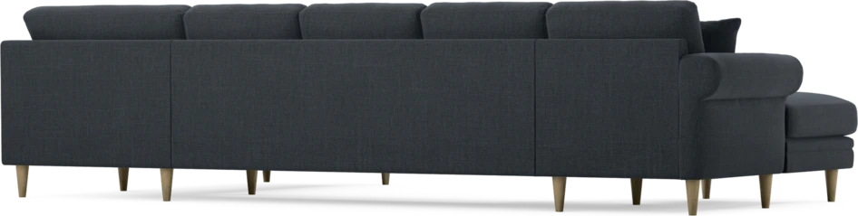 Eden - 3-sits soffa med schäslong vänster och divan höger - Blå