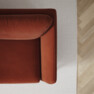 Madison Lux - 3-sits soffa med divan höger - Röd
