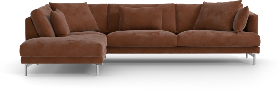 Harper - 3-sits soffa med divan vänster - Orange
