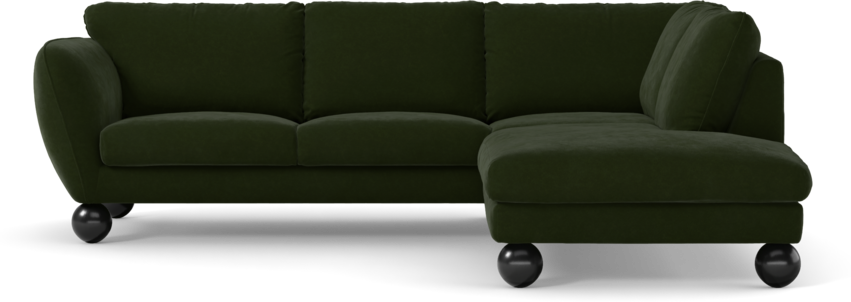 Madison - 2-sits soffa med divan höger - Grön