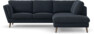 Madison - 2-sits soffa med divan höger - Blå