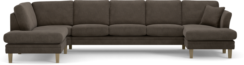 Eden - 3-sits soffa med divan vänster och schäslong höger - Gul