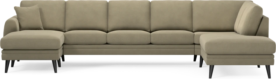 Eden - 3-sits soffa med schäslong vänster och divan höger - Beige