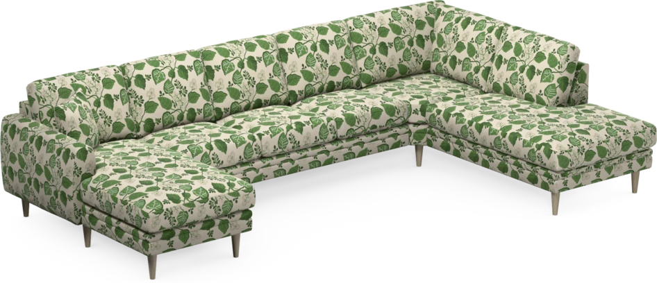 Eden - 3-sits soffa med schäslong vänster och divan höger - Flerfärgad