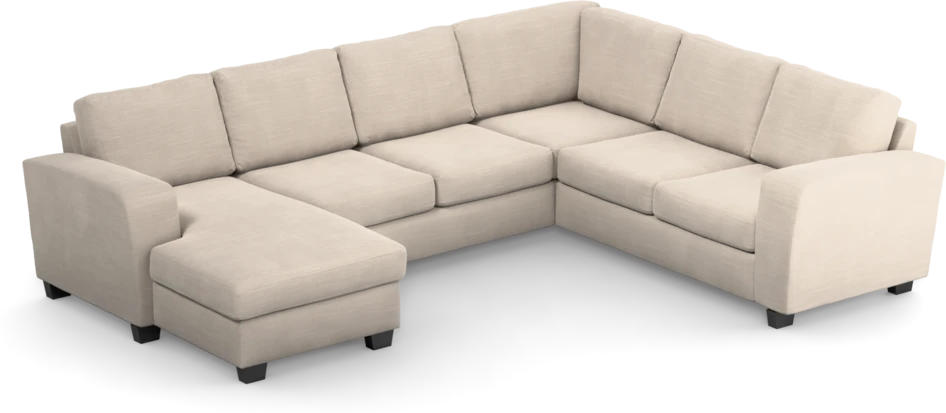 Friday - Hörnsoffa, 3+2-sits med schäslong vänster - Beige