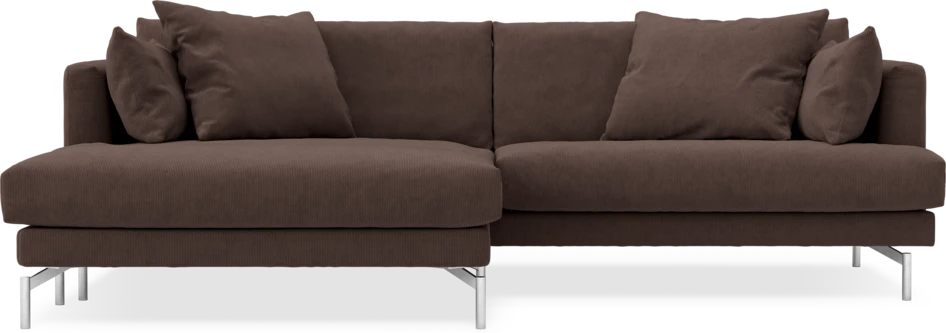 Harper - 4-sits med schäslong XL vänster - Brun