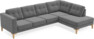 Rio - 3-sits soffa med divan höger - Grå