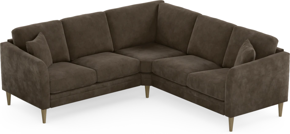 Eden - Hörnsoffa, 2+2-sits - Brun