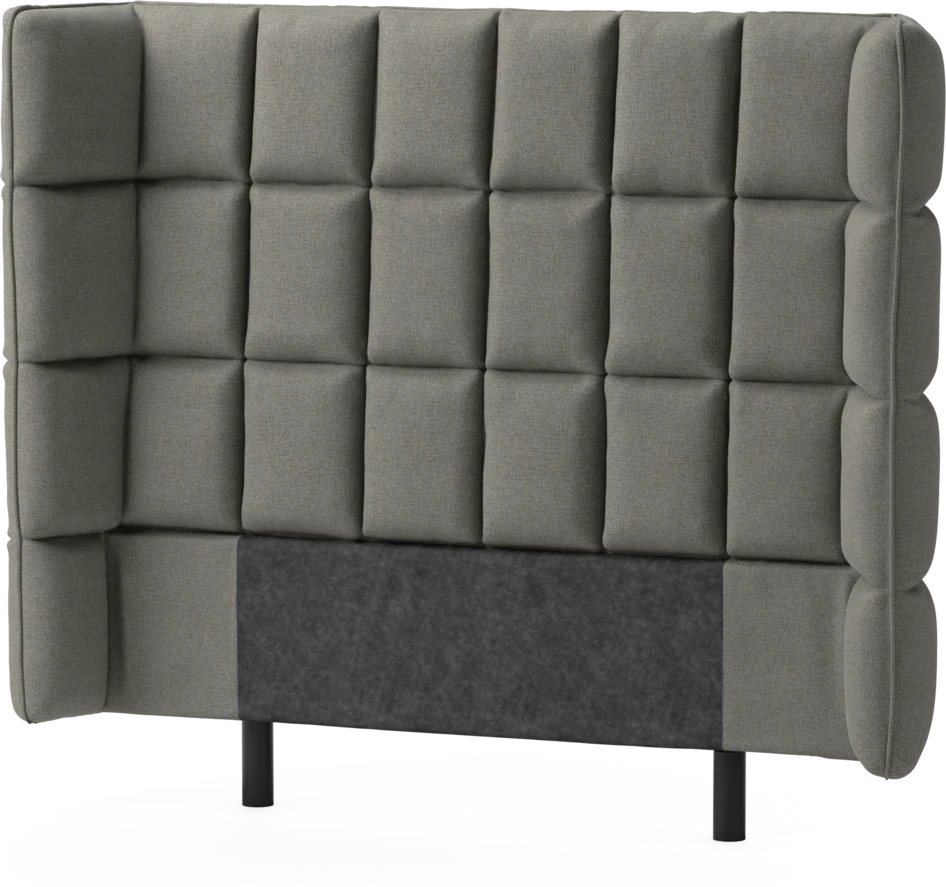 Delux Rutig - Sänggavel, 120-180 cm - Grå