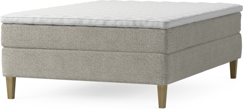 Delux Sense - Kontinentalsäng, enkelsäng 140 cm med bäddmadrass och sängben