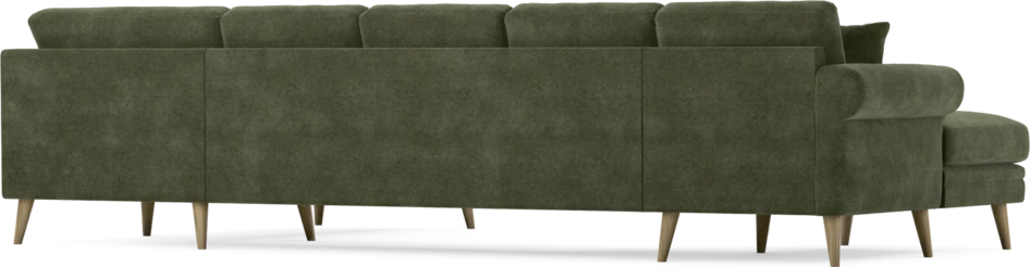 Eden - 3-sits soffa med schäslong vänster och divan höger - Grön
