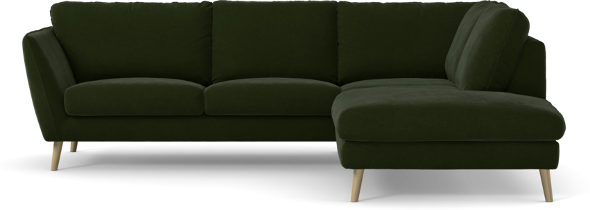 Madison Lux - 2-sits soffa med divan höger - Grön