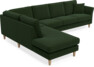 Eden - 3-sits soffa med divan - Grön