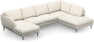 Madison Lux - 2-sits soffa med schäslong vänster och divan höger - Vit
