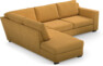 Friday - 2,5-sits soffa med divan vänster - Gul