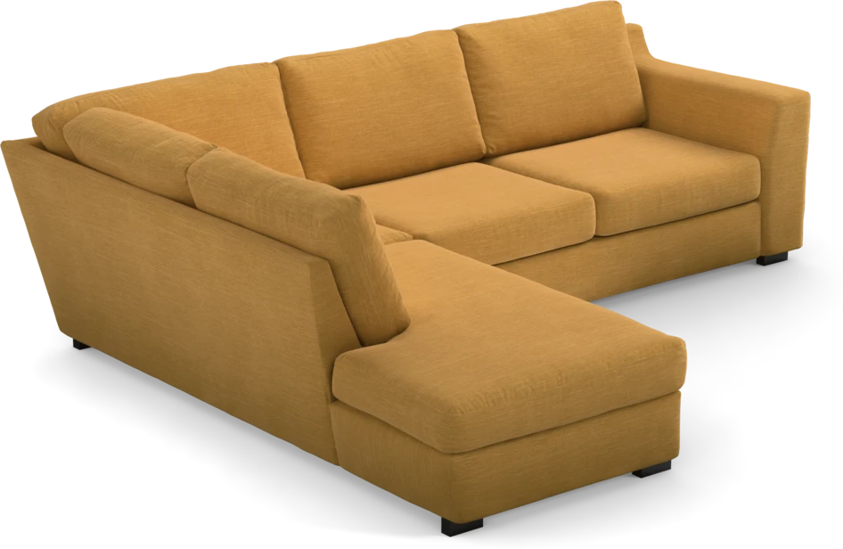 Friday - 2,5-sits soffa med divan vänster - Gul