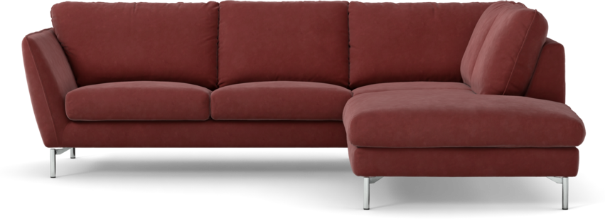 Madison - 2-sits soffa med divan höger - Rosa