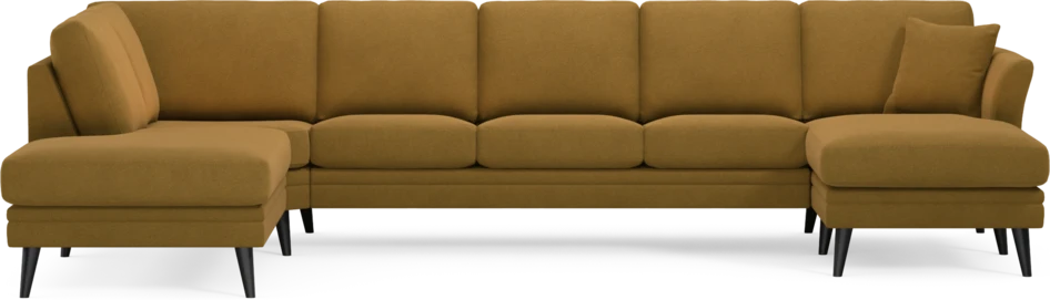 Eden - 3-sits soffa med divan vänster och schäslong höger - Gul