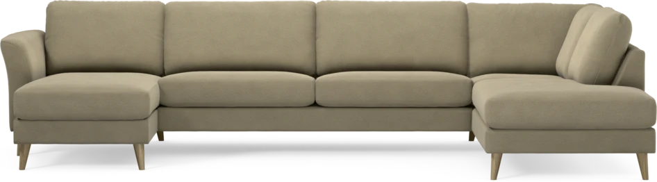Bridge - 3-sits soffa med schäslong vänster och divan höger - Beige