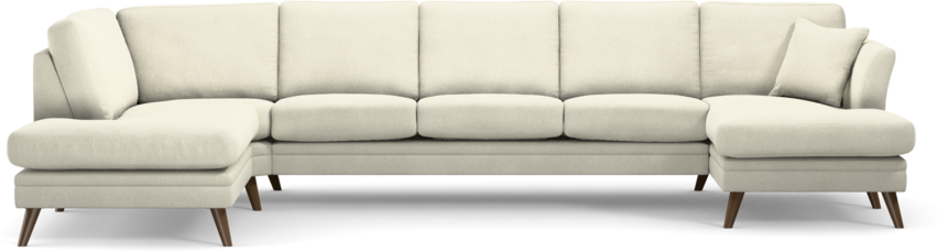 Eden - 3-sits soffa med divan vänster och schäslong höger - Vit