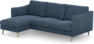 Madison Lux - 2-sits soffa med schäslong vänster - Blå