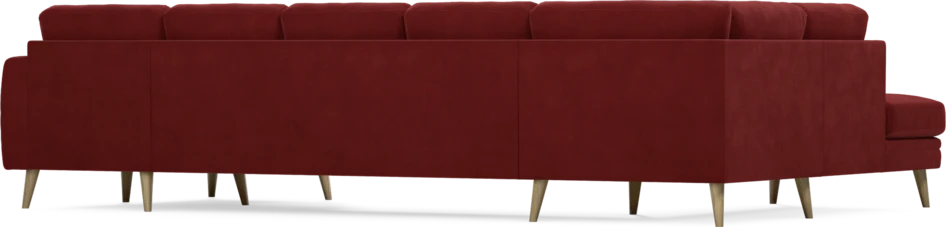 Eden - 3-sits soffa med divan vänster och schäslong höger - Röd