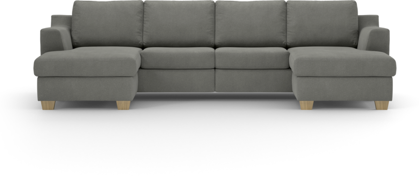 Friday - 2-sits soffa med två schäslonger - Grå