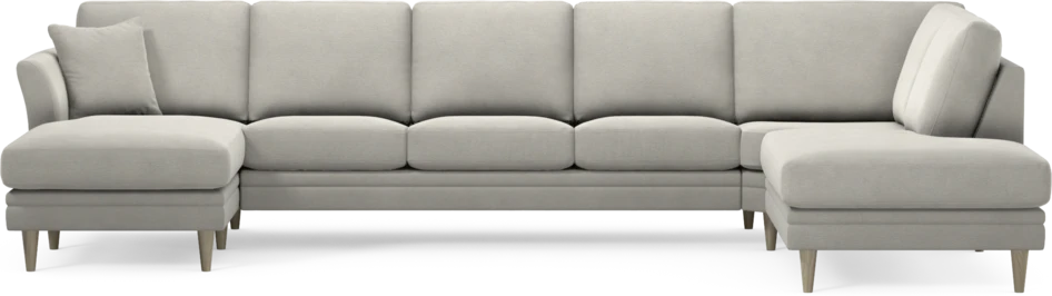 Eden - 3-sits soffa med schäslong vänster och divan höger - Grå