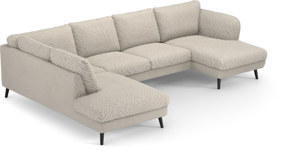 Madison - 2-sits soffa med divan vänster och schäslong höger - Vit