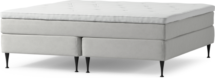 Delux Sense - Kontinentalsäng, dubbelsäng med bäddmadrass och sängben