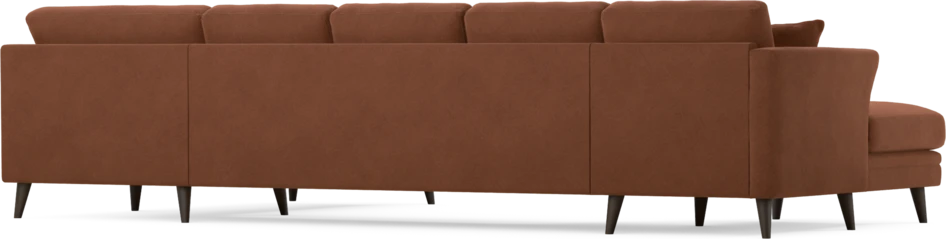 Eden - 3-sits soffa med schäslong vänster och divan höger - Orange