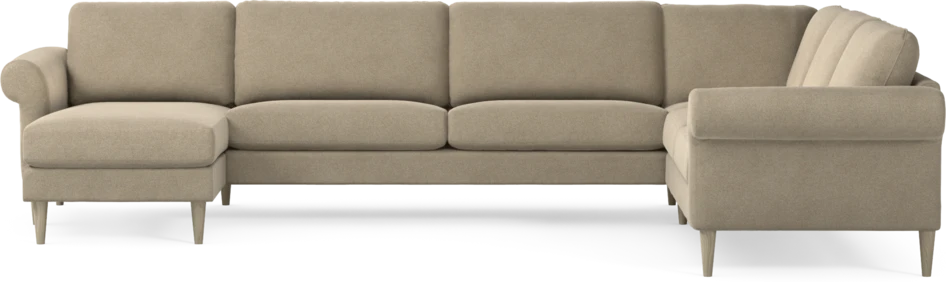 Bridge - Hörnsoffa, 3+2-sits med schäslong vänster - Beige