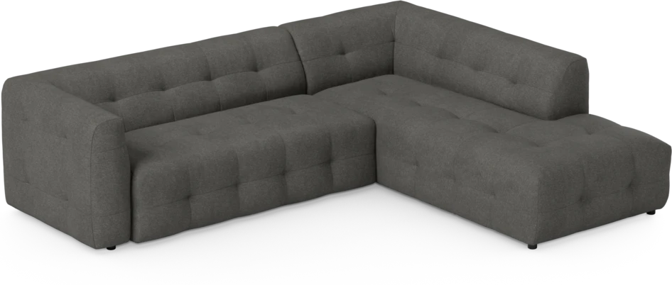 Bella - 3-sits soffa med divan höger - Grå