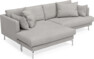 Harper - 4-sits med schäslong XL vänster - Vit