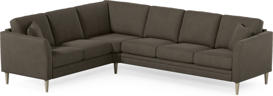Eden - Hörnsoffa, 2+3-sits - Brun