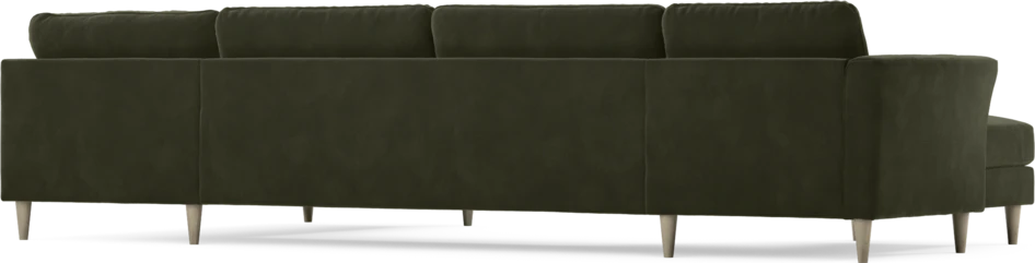 Bridge - 3-sits soffa med schäslong vänster och divan höger - Grön